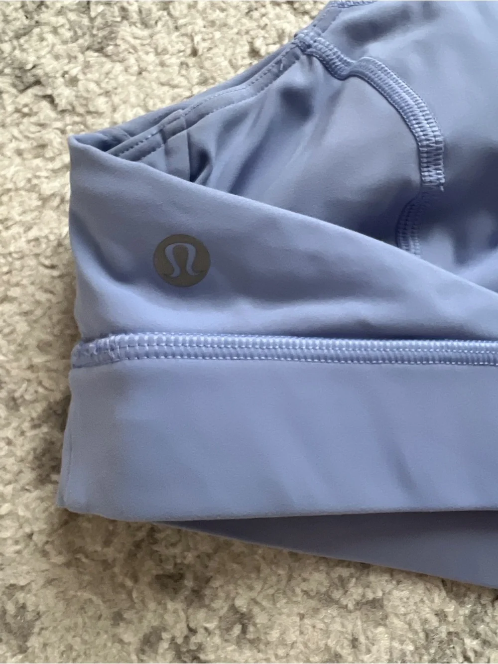 Lululemon Womens Fast & Free Sports Bra Hydrangea Blue Running Yoga Workout 10